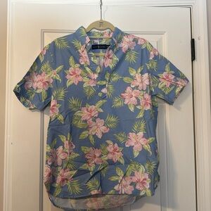 Ralph Lauren blue and pink Hawaiian shirt